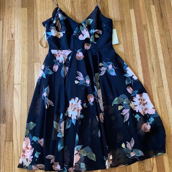 Jenny Yoo Mila Vintage Black Floral Dress - Picture 5 of 9